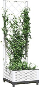 vidaXL Γλάστρα Κήπου Λευκό 40 x 40 x 121,5 cm