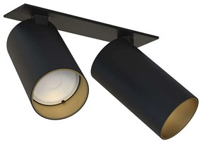 Φωτιστικό Οροφής - Σποτ Mono Surface 7690 2xGU10 10W Black-Gold Nowodvorski Μέταλλο,Πλαστικό