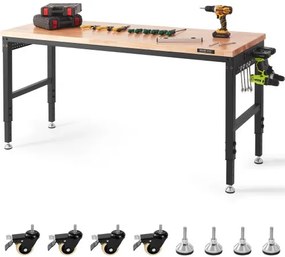 VEVOR Workbench Work Table Work Table Workshop Table with Socket 1361kg