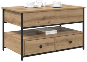 vidaXL Τραπεζάκι σαλονιού με συρτάρι Artisan Oak 85 x 50 x 50 εκ.