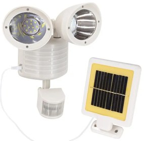 Αυτόνομο Ηλιακό Φωτιστικό Λευκό LED SMD 10W-Φωτοβολταϊκό Πάνελ-Αισθητήρα Κίνησης IP54 Ψυχρό 6000K 71508 Globostar-71508-Λευκό 71508