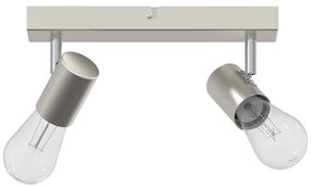 vidaXL Σποτ οροφής Βουρτσισμένο νικέλιο 26 x 6.5 x 11.5 εκ Ατσάλι