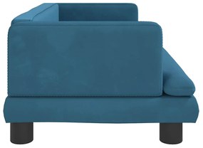 vidaXL Καναπές Παιδικός Μπλε 80 x 45 x 30 εκ. από Βελούδο