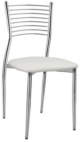 Καρέκλα Elvira HM0025.01 40x44x83 Με Κάθισμα Από White Pu Σετ 4τμχ Metal, Technoderma