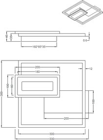 Φωτιστικό Πλαφονιέρα LED RL Spiro Black R67862132