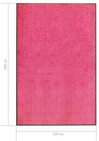 Πατάκι Εισόδου Πλενόμενο Ροζ 120 x 180 εκ. - Ροζ