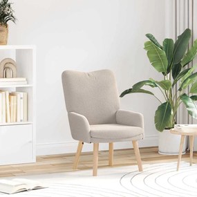 vidaXL Χαλαρωτική Πολυθρόνα Ανοιχτό γκρι 63 x 67 x 94 εκ. ύφασμα
