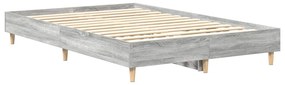 vidaXL Σκελετός Κρεβατιού Γκρι sonoma 120 x 190 cm Επεξεργασμένο ξύλο
