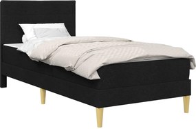 vidaXL Σκελετός Κρεβατιού Μαύρο 90 x 190 cm Πολυεστέρας