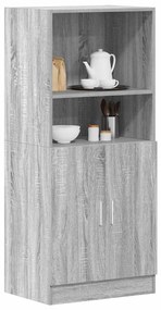Ντουλάπι Κουζίνας Γκρι sonoma 57x41,5x131,5 εκ. Επεξεργ. Ξύλο - Γκρι