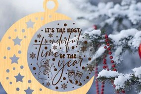 Σετ των 3 Intra απο ξύλο plywood 3mm-4mm πάχος Χριστουγεννιάτικο δώρο στολίδι με λέιζερ Δίασταση 8x8 cm INTRAFABR-83738066