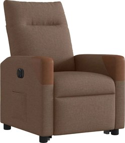 vidaXL Πολυθρόνα Ηλεκτρική Ανακλινόμενη Ανύψωση Σκ. Καφέ Υφασμάτινη