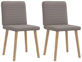 vidaXL Πολυθρόνες Τραπεζαρίας 2 τεμ. Taupe Υφασμάτινες
