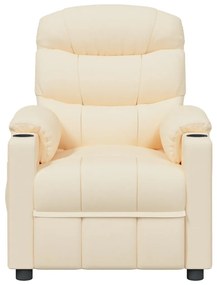 vidaXL Πολυθρόνα με Ανύψωση Κρεμ Υφασμάτινη