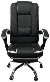 Καρέκλα Γραφείου OPTISEAT Μαύρο/Λευκό PVC/Μέταλλο 67x65x105-115cm - 14960025
