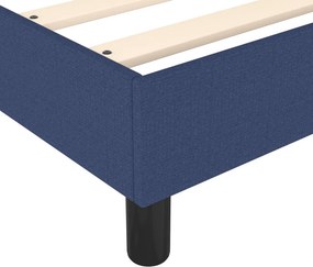 vidaXL Κρεβάτι Boxspring με Στρώμα Μπλε 180x200 εκ. Υφασμάτινο