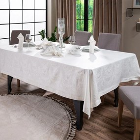 Τραπεζομάντηλο Etienne 00 White Teoran 155x230 160x230cm Cotton-Polyester
