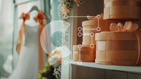 Intra Συλλεκτικό Ξύλινο Παζλ Plywood 4mm - Πορτοκαλί Κουτιά Δώρων και Εμφάνιση Νυφικών Σε Ξύλινο Κουτί - Διαστάσεις: 10x10 cm – 25 κομμάτια