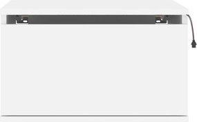 vidaXL Κομοδίνο Επιτοίχιο με Φώτα LED Λευκό
