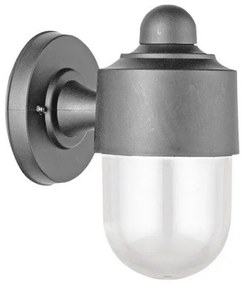 Απλίκα Φωτιστικό Τοίχου Ε27 IP44 Φ9,7 PC Lumen-9-926-Γκρι 9-926