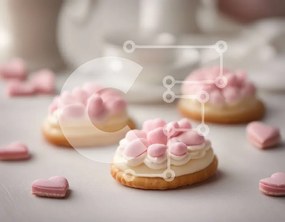 Σετ των 2 Intra Συλλεκτικό Ξύλινο Παζλ Plywood 4mm - Νόστιμα επιδόρπια σε λευκό τραπέζι Σε Ξύλινο Κουτί - Διαστάσεις: 10x10 cm – 25 κομμάτια