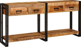 vidaXL Τραπέζια Κονσόλες 2 τμχ. Καφέ 161 x 33 x 75 εκ