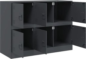 vidaXL Μπουφές Ανθρακί 99x39x73 εκ. από Ατσάλι