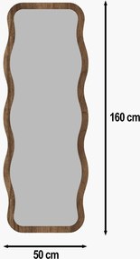 Καθρέπτης Τοίχου Καρυδιά AROR 50x2,2x160