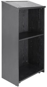 VEVOR Podium Stand, 47 in Hostess Stand with 4 Rolling Wheels, Wood Podium with Storage Shelves, and Slant Desktop, Lecterns &amp; Podiums for Church, Office, School, Home, Black