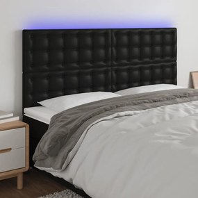 Κεφαλάρι Κρεβατιού LED Μαύρο 200x5x118/128 εκ 3122532