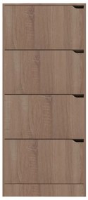 vidaXL Παπουτσοθήκη με 4 Πόρτες Sonoma Δρυς 59x24x136 εκ. Μοριοσανίδα