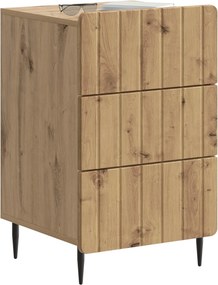 vidaXL Κομοδίνο Artisan Δρυς 43x 41 x 68 εκ Επεξεργασμένο Ξύλο