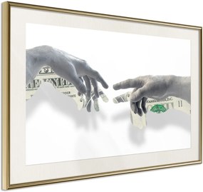 Αφίσα - Touch of Money - 90x60 - Χρυσό - Με πασπαρτού