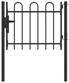 vidaXL Πύλη Φράχτη Γκρι 100 x 75 cm Χάλυβας με Επικάλυψη Πούδρας