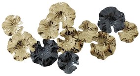 Διακοσμητικό τοίχου Merinda Inart μέταλλο σε χρυσή-μαύρη απόχρωση 88x47x5εκ 88x47x5 εκ.