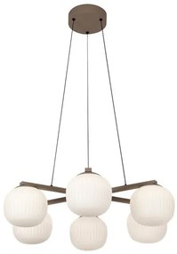 Κρεμαστό Φωτιστικό Οροφής LED 36W Καφέ Άμμου Vino-6R SunLight-VINO-6R-Καφέ VINO-6R