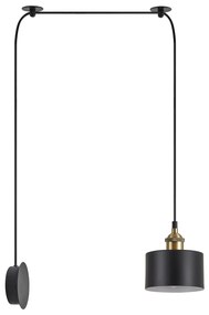 SE21-BR-10-BL1W-MS1  MAGNUM BRONZE Black Metal Shade Wall Lamp+