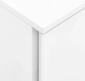 vidaXL Αρχειοθήκη Φορητή Λευκή 39 x 45 x 67 εκ. Ατσάλινη