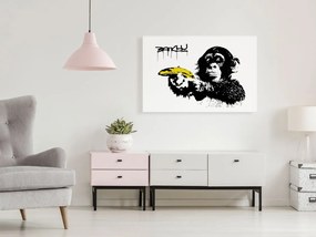 Πίνακας - Banksy: Monkey with Banana (1 Part) Wide - 90x60