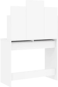 vidaXL Μπουντουάρ με Καθρέφτη Λευκό 96 x 39 x 142 εκ.