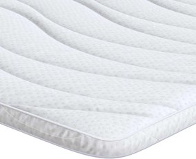 vidaXL Στρώμα επικάλυψης Λευκό 140 x 200 cm Υφασμα Πλεκτό