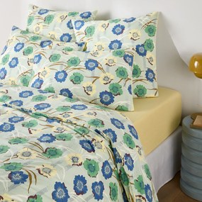 Παπλωματοθήκη από περκάλι βαμβάκι με φλοράλ σχέδιο, MOWAN