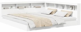 vidaXL Βιβλιοθήκη Κρεβατιού Λευκό 180 x 200 cm Επεξεργασμένο ξύλο