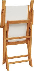 vidaXL Σετ Τραπεζαρίας Κήπου 7 τεμ. Κρεμ Ύφασμα/Μασίφ Πεύκου