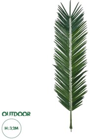 20183 GloboStar® Artificial Garden ARECA PALM LEAF 20183 - Τεχνητό Διακοσμητικό Φύλο Φοινικόδεντρου Αρέκα Π95 x Υ320cm