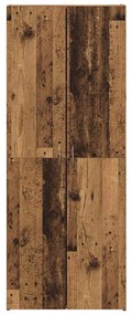 vidaXL Γραφείο Ντουλάπι με ράφι 2 pcs Παλαιό ξύλο 60 x 32 x 153