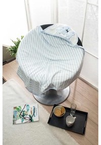 Art. 3106  Κουβέρτα bebe κεντημένη 80Χ90 BEAUTY HOME FL Σιέλ Art 3106