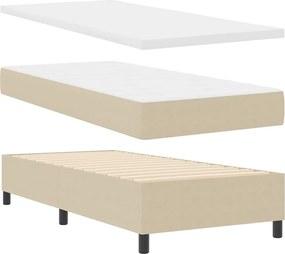 vidaXL LED Κρεβάτι με βάθρο Ανοιχτό Γκρι και Λευκό 80 x 200 cm