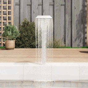 vidaXL Σιντριβάνι Πισίνας Ασημί 50 x 30 x 90 εκ. από Ανοξείδωτο Ατσάλι