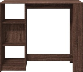 vidaXL Τραπέζι Κονσόλα με Ράφι Καφέ Δρυς 124x46x103,5εκ. Επεξεργ. Ξύλο